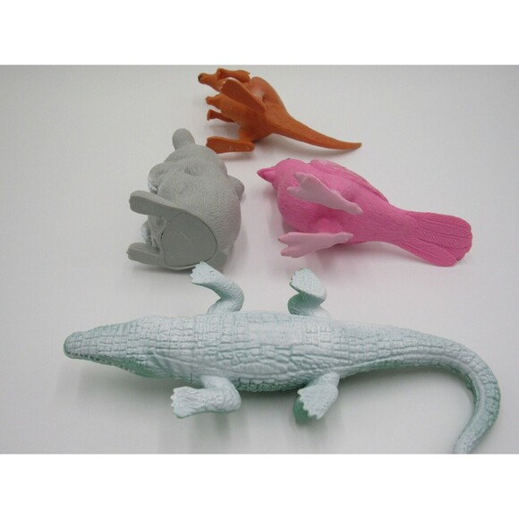 Ankyo Zoo Animals Lot of 4 Hard Plastic Figurines Koala Kangaroo Parakeet Croc - Picture 7 of 11